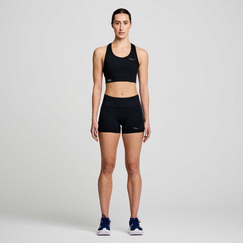 Black Saucony Fortify Women's Bra | USA WHQSEY