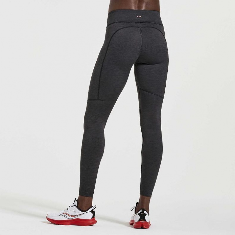 Black Saucony Fortify Women's Tight | USA SEBNDT