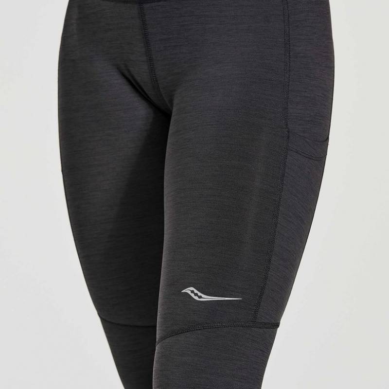 Black Saucony Fortify Women's Tight | USA SEBNDT