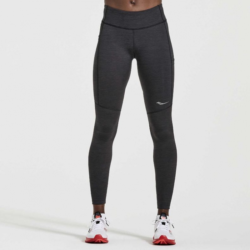 Black Saucony Fortify Women\'s Tight | USA SEBNDT