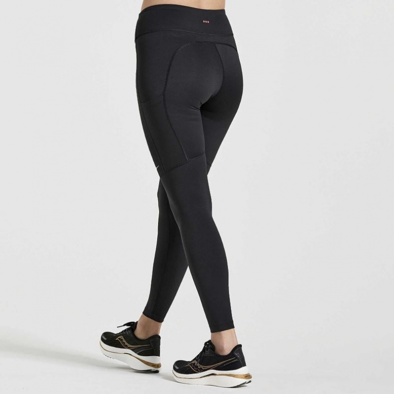 Black Saucony Fortify Women's Tight | USA ZAVODP