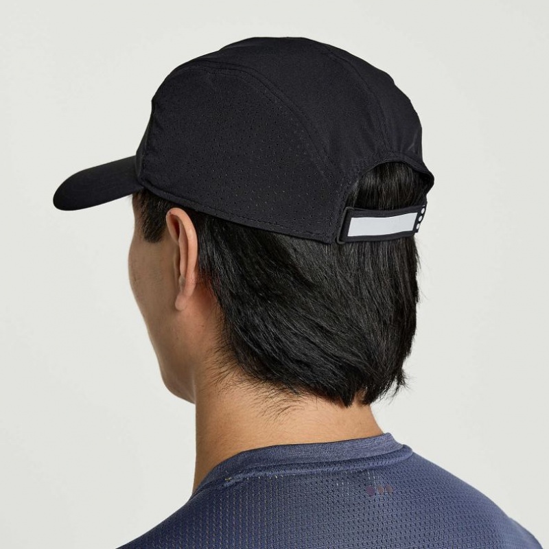 Black Saucony Outpace Men's Hat | USA XPYCEL