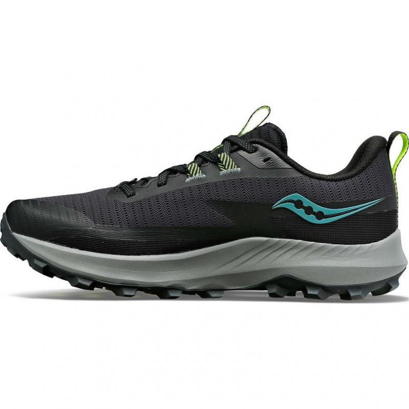 Black Saucony Peregrine 13 Men's Trail Running Shoes | USA BCMROK