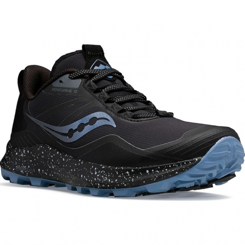 Black Saucony Peregrine ICE+ 3 Women's Trail Running Shoes | USA CVNQEF