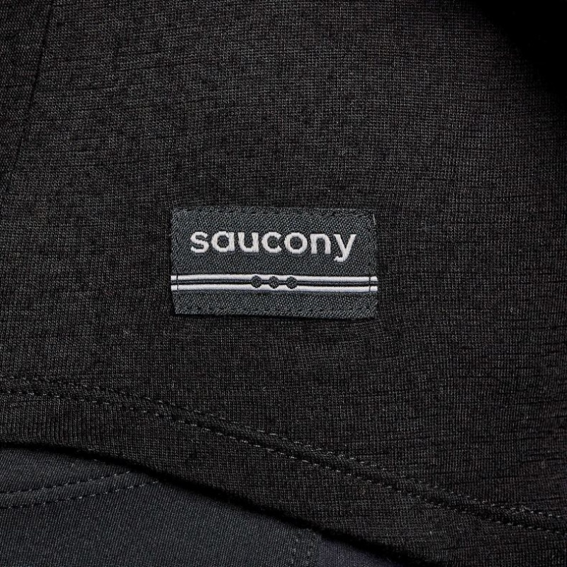 Black Saucony Peregrine Merino Long Sleeve Women's T-Shirt | USA CYVWPN