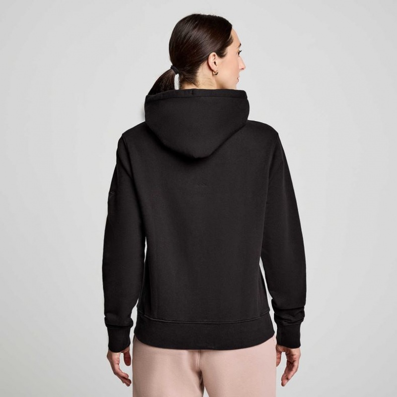 Black Saucony Recovery Women's Hoodie | USA KFNLSR