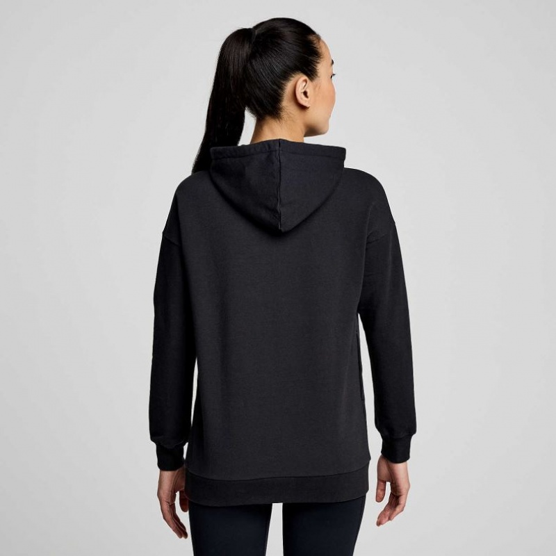 Black Saucony Recovery Zip Tunic Women's Hoodie | USA EMRANV