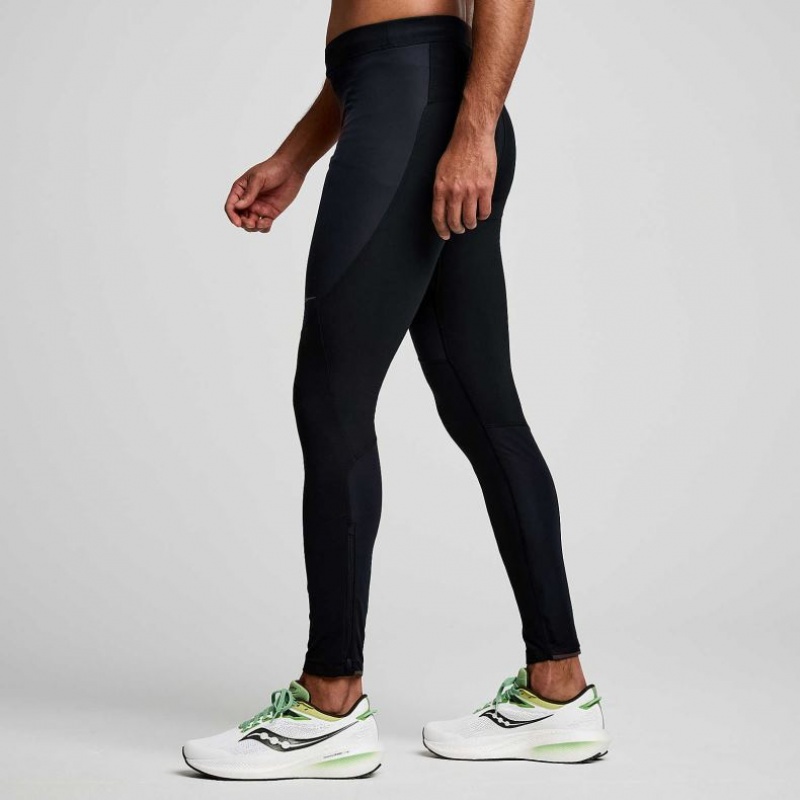 Black Saucony Runshield Men's Tight | USA RCTJIW