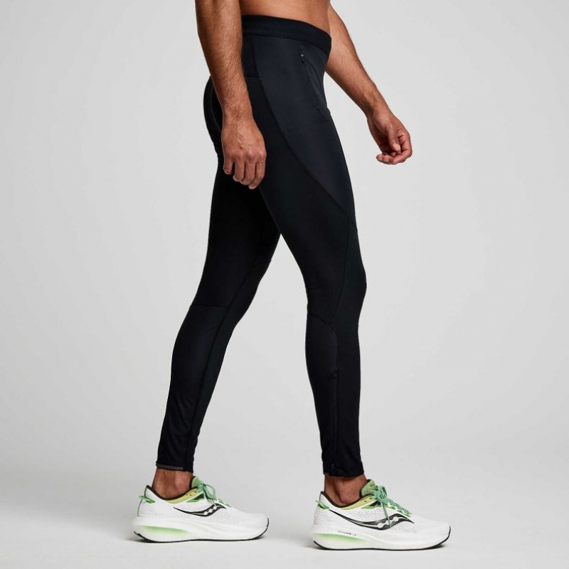 Black Saucony Runshield Men's Tight | USA RCTJIW