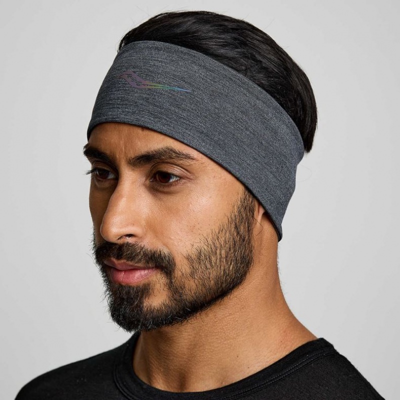 Black Saucony Solstice Men\'s Headband | USA AWPHFJ