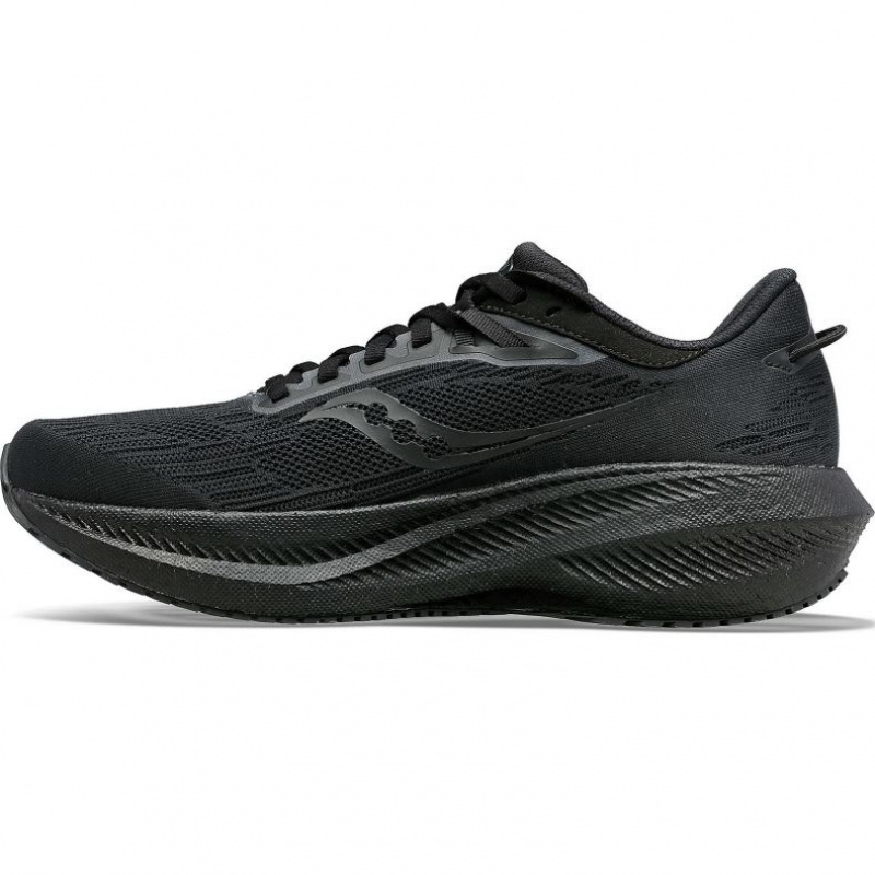 Black Saucony Triumph 21 Men's Running Shoes | USA BZVOIC