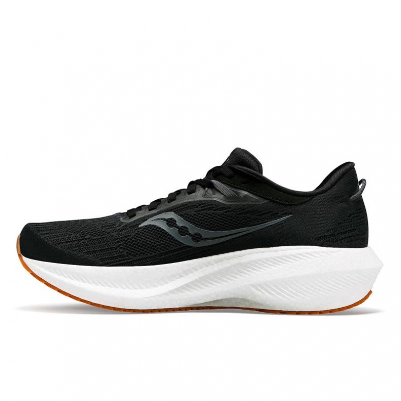 Black Saucony Triumph 21 Men's Running Shoes | USA RXNMZQ