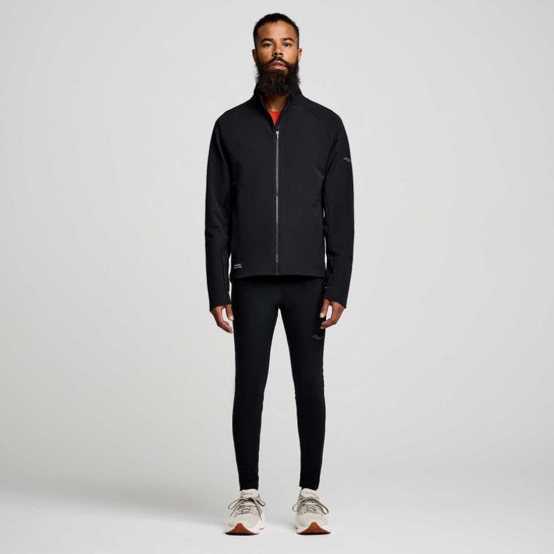 Black Saucony Triumph Men's Jacket | USA RSWHMY