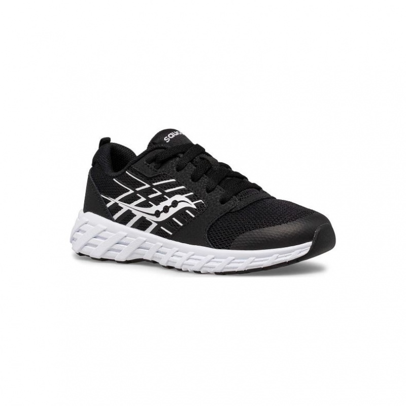 Black Saucony Wind 2.0 Lace Big Kids' Sneakers | USA ATXWZN