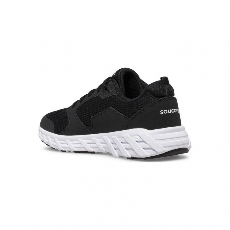 Black Saucony Wind 2.0 Lace Big Kids' Sneakers | USA ATXWZN