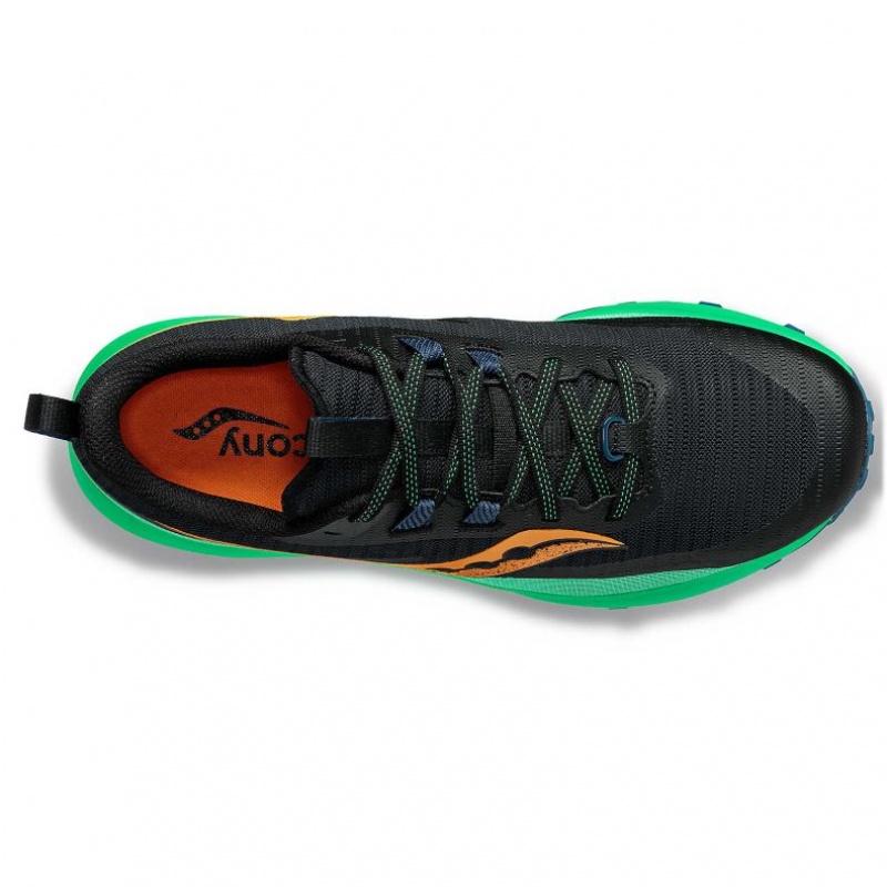 Black / Green Saucony Peregrine 13 Men's Trail Running Shoes | USA ZHESQB