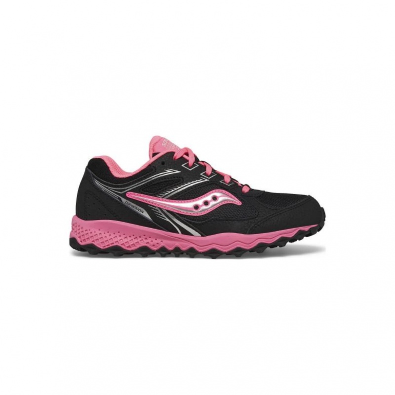 Black / Pink Saucony Cohesion TR14 Lace Big Kids\' Sneakers | USA SPKBAT