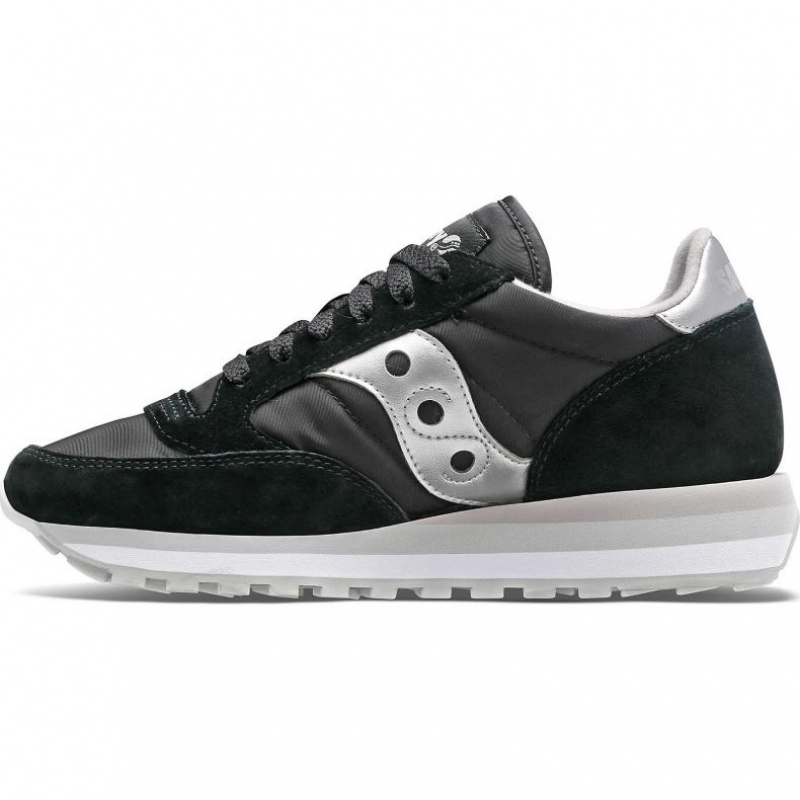 Black / Silver Saucony Jazz Triple Women's Sneakers | USA LZCOMQ