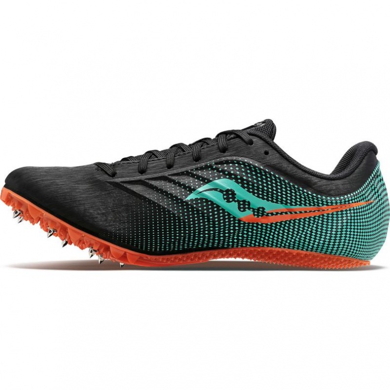 Black / Turquoise Saucony Spitfire 5 Men's Spikes | USA LOHMJE