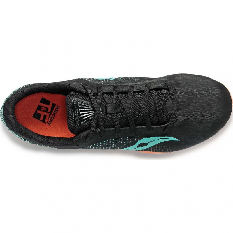 Black / Turquoise Saucony Spitfire 5 Men's Spikes | USA LOHMJE