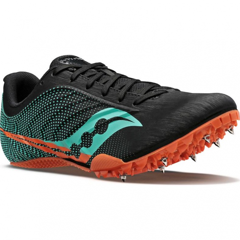 Black / Turquoise Saucony Spitfire 5 Men's Spikes | USA LOHMJE