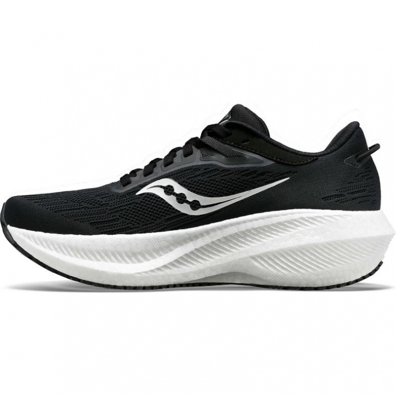 Black / White Saucony Triumph 21 Men's Running Shoes | USA WJRADT