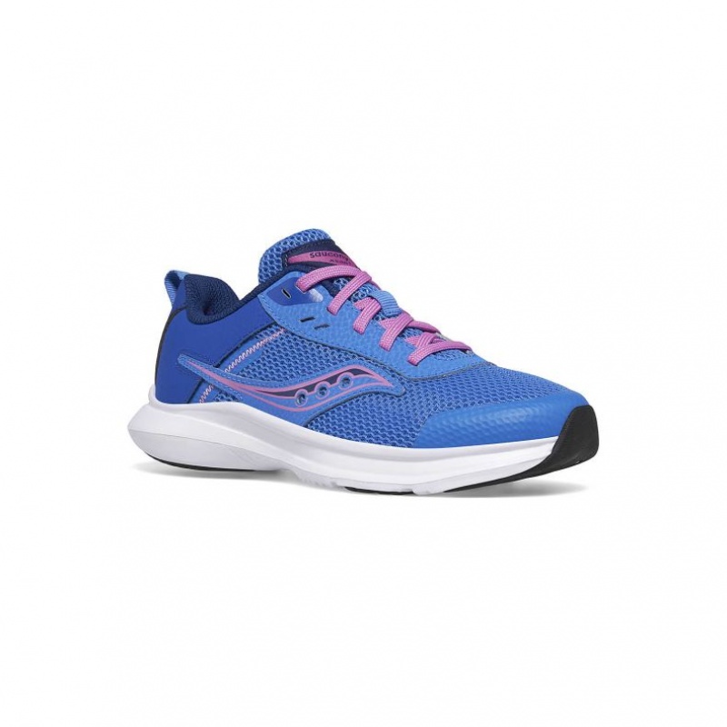 Blue Saucony Axon 3 Big Kids' Sneakers | USA QPEZUL