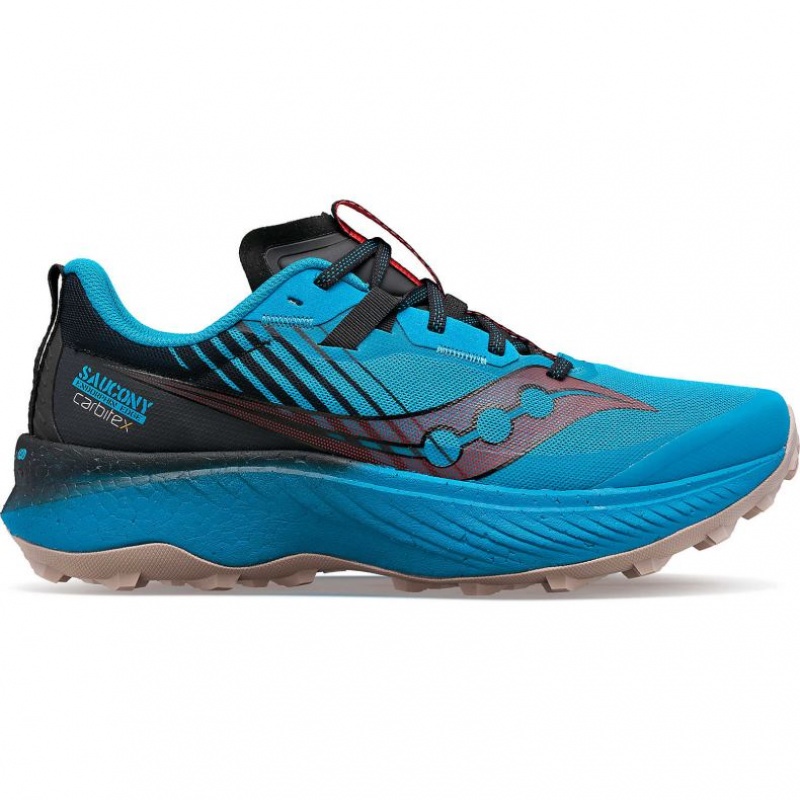 Blue Saucony Endorphin Edge Men\'s Trail Running Shoes | USA NRFBJX