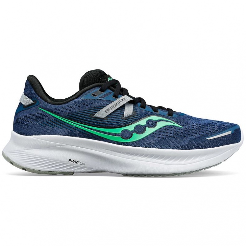 Blue Saucony Guide 16 Men\'s Running Shoes | USA PKYELT