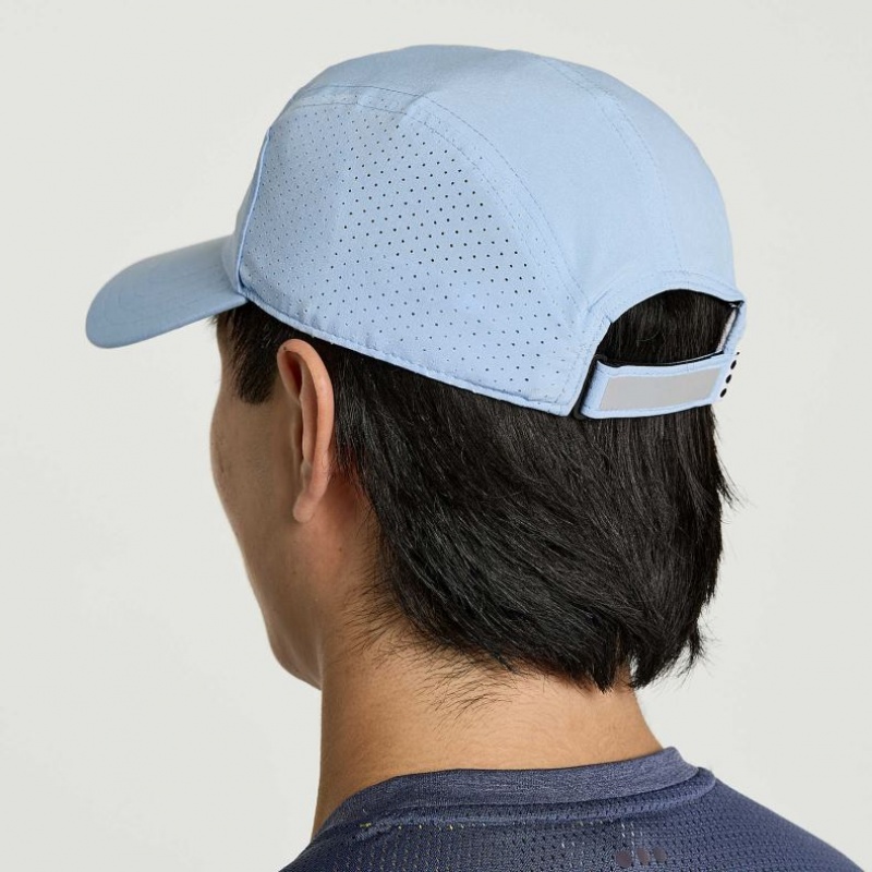 Blue Saucony Outpace Men's Hat | USA YLBGOV