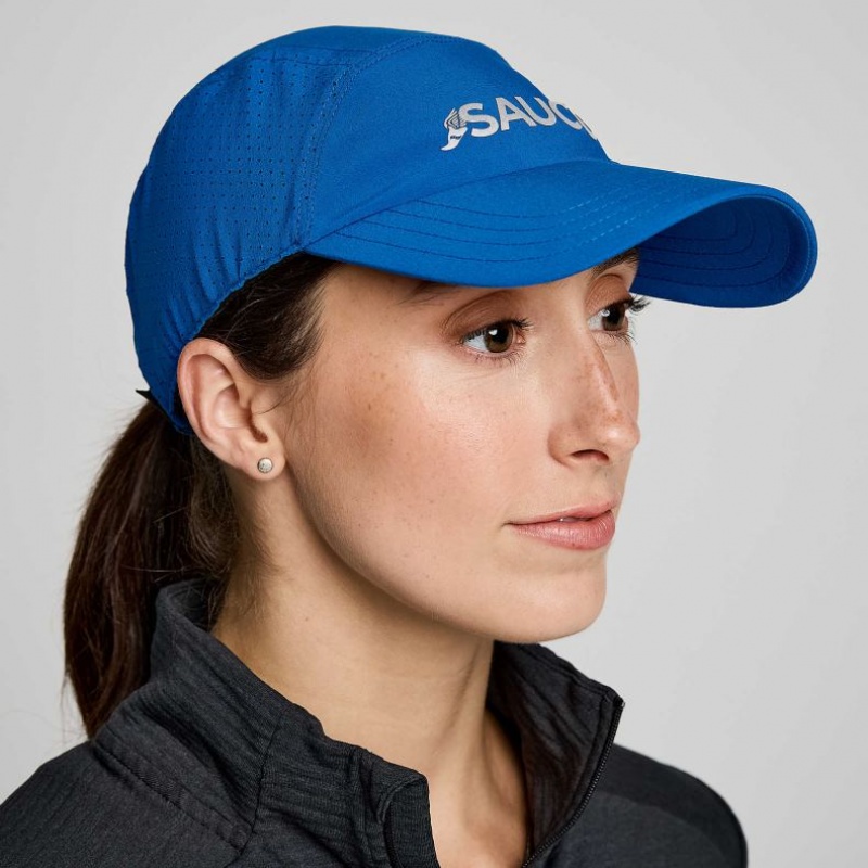 Blue Saucony Outpace Women\'s Hat | USA AMLKUW