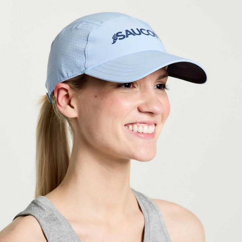 Blue Saucony Outpace Women\'s Hat | USA MNLUWX