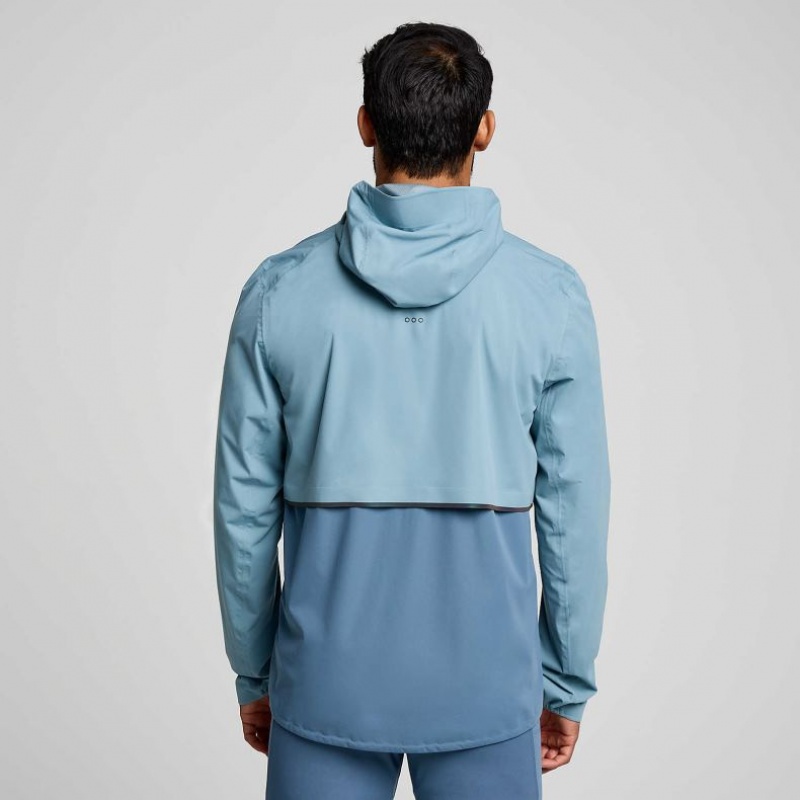 Blue Saucony Runshield Men's Jacket | USA GQOYHS