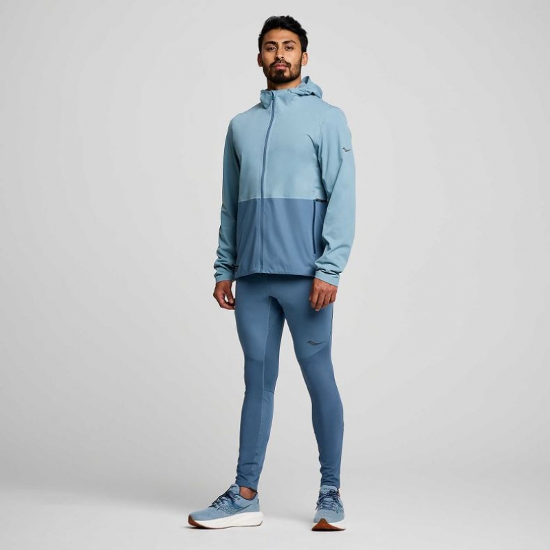 Blue Saucony Runshield Men's Jacket | USA GQOYHS