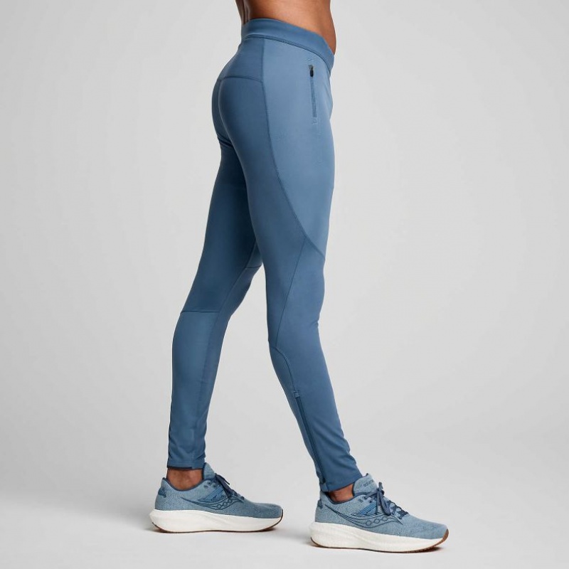 Blue Saucony Runshield Men's Tight | USA XIKPHS