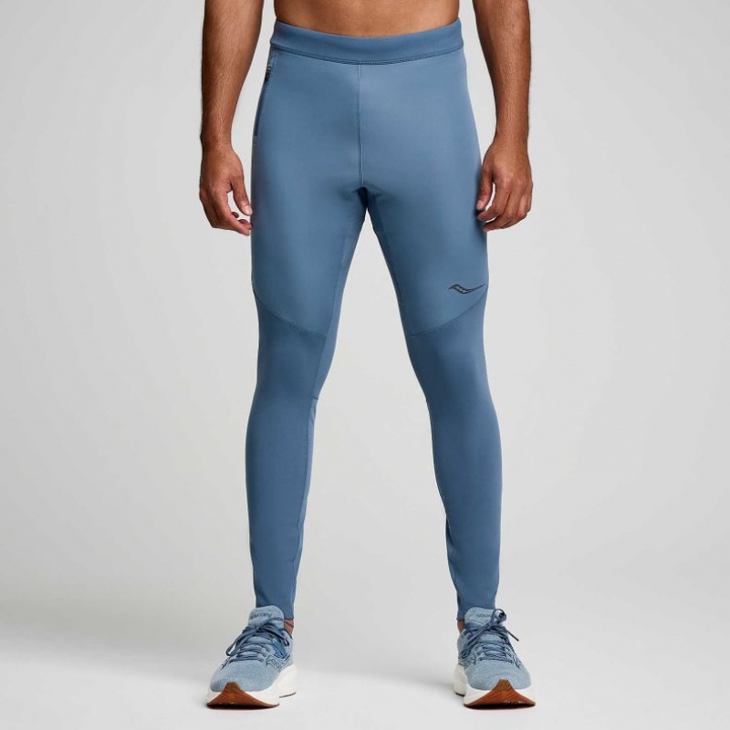 Blue Saucony Runshield Men\'s Tight | USA XIKPHS