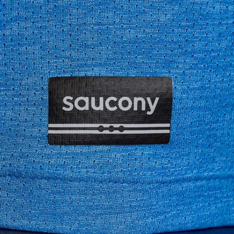 Blue Saucony Stopwatch Women's Singlet | USA VWIRFM