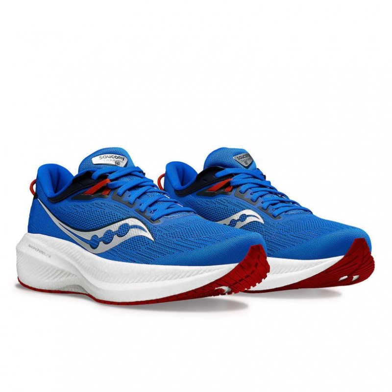 Blue Saucony Triumph 21 Men's Running Shoes | USA RYXUTS