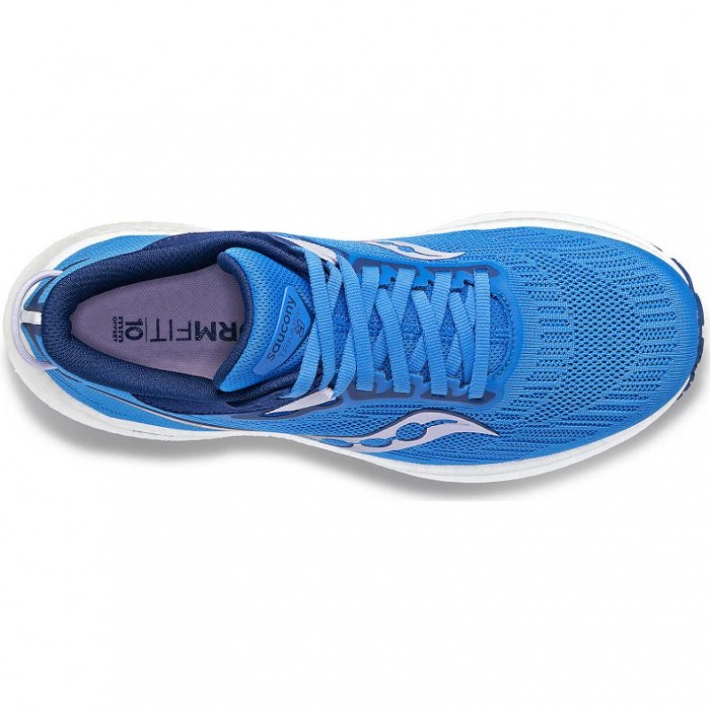 Blue Saucony Triumph 21 Women's Wide Running Shoes | USA ZHSRJA