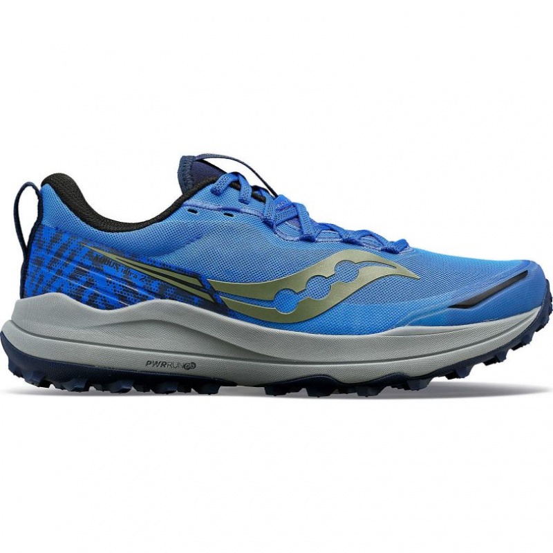 Blue Saucony Xodus Ultra 2 Men\'s Trail Running Shoes | USA ENPTMS