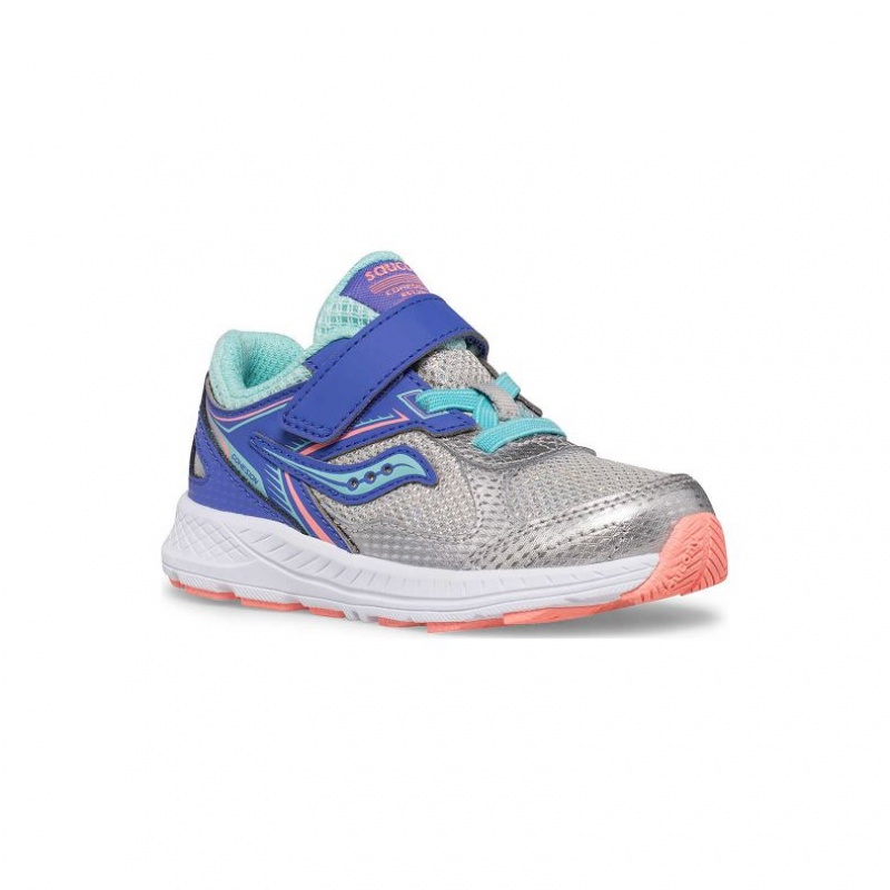 Blue / Silver Saucony Cohesion 14 A/C Jr. Little Kids' Sneakers | USA GLVYTI