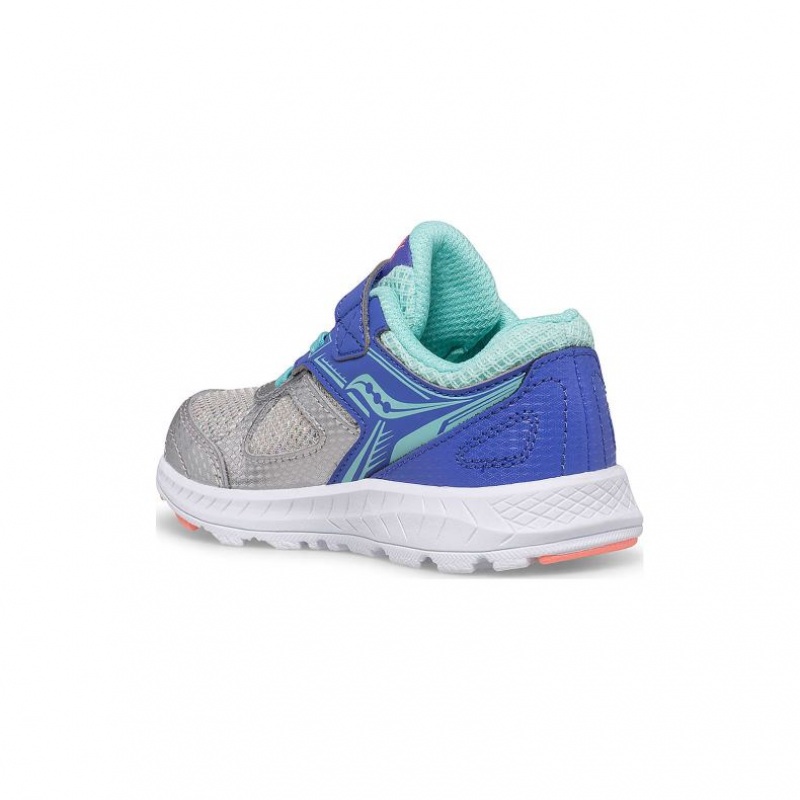 Blue / Silver Saucony Cohesion 14 A/C Jr. Little Kids' Sneakers | USA GLVYTI