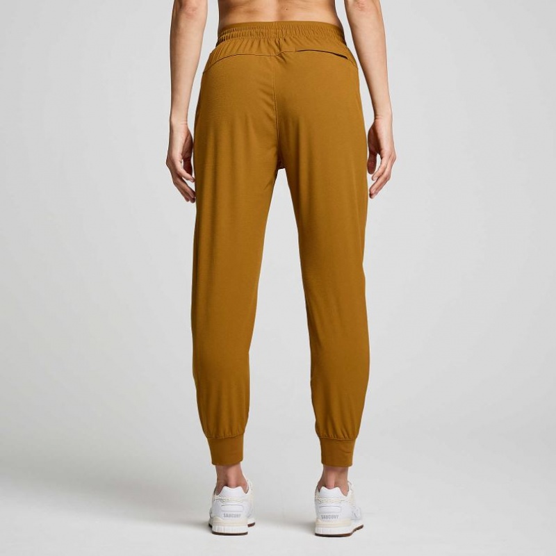 Brown Saucony Boston Woven Women's Jogger | USA EXGWLO