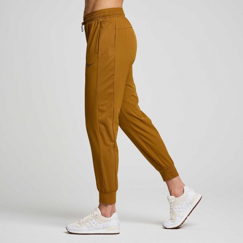 Brown Saucony Boston Woven Women's Jogger | USA EXGWLO