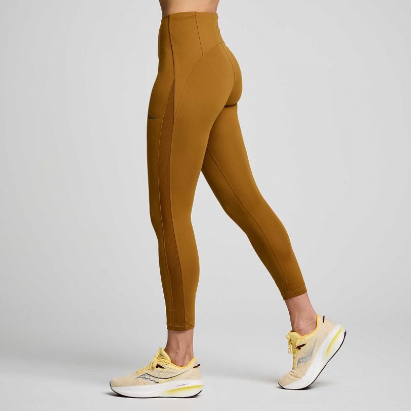 Brown Saucony Fortify Viz Women's Tight | USA JBHZCG