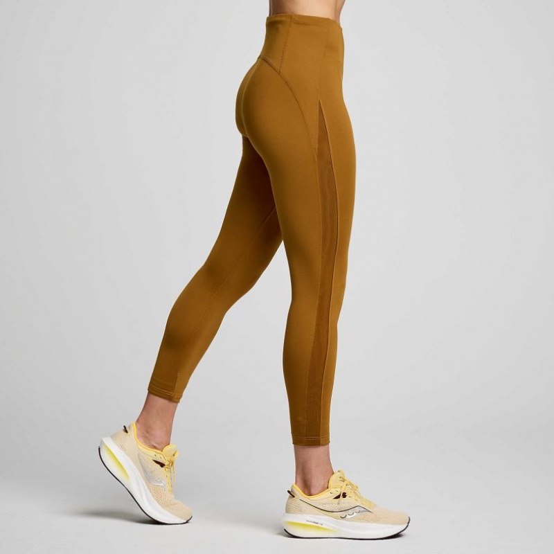 Brown Saucony Fortify Viz Women's Tight | USA JBHZCG