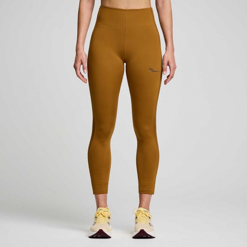 Brown Saucony Fortify Viz Women\'s Tight | USA JBHZCG