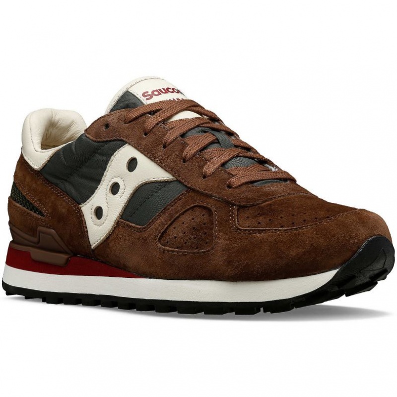 Brown Saucony Shadow Original Premium Men's Sneakers | USA UTKCFP