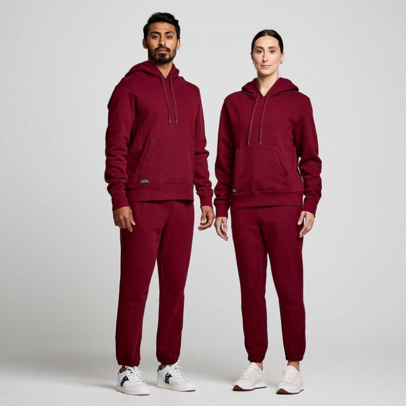 Burgundy Saucony Recovery Women's Hoodie | USA EXCTSI