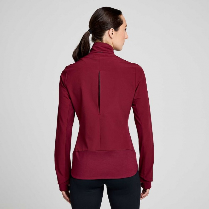 Burgundy Saucony Triumph Women's Jacket | USA BLJUPN